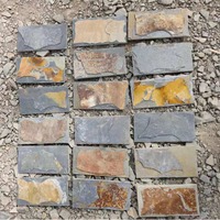 Carreaux muraux modernes en ardoise champignon 3D Revêtement rustique en pierre naturelle pour l'extérieur Façade de la maison Murs de jardin Érosion antiacide