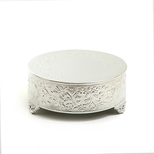 Soporte de servidor de pastel con acabado de níquel, accesorios de vajilla, soporte de servidor, diseño en relieve, soporte de pastel, Hotel doméstico de alta calidad - Product Image 1