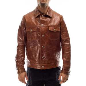 Chaqueta de Cuero Genuino de Piel de Oveja y Vacuno Hecha a Medida para Hombre y Mujer, Chaqueta de Motociclista de Lujo con Grabado para Invierno - Product Image 2