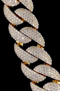 Collier chaîne cubaine glacée de luxe 40 carats VVS Moissanite Rhodium Orthodox Hip Hop Bijoux Finition or blanc pour cadeau fête - Product Image 5