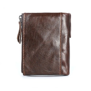 Portefeuille fin en cuir véritable personnalisable, protection RFID, grande capacité, emplacements pour cartes, étanche, portefeuille en cuir pour homme - Product Image 1