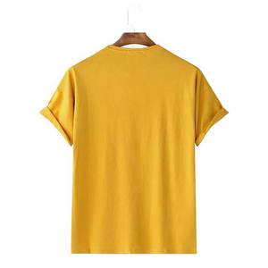 T-shirts pour hommes 100% coton, impression personnalisée, broderie, logo OEM, t-shirts unis pour hommes, col rond, couleur unie, manches courtes, 2026 - Product Image 3