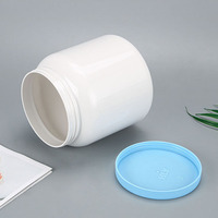 Pot en plastique HDPE 2000 ml à large ouverture avec couvercle à vis, estampage or, emballage personnalisé, vente en gros d'usine, conception d'étiquettes, cosmétiques, aliments, OEM