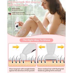 Depiladora Eléctrica 5 en 1 Recargable por USB para Mujer, Afeitadora Rotatoria, Recortadora de Vello Nasal y de Bikini, con Función Lavable - Product Image 4