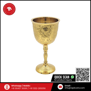 Luxury Brass <b>Goblet</b> Cup Handmade Royal Chalice | Antique Finish Medieval Decor | Elegant Gift & Table Accent Premium Collection - Product Image 6