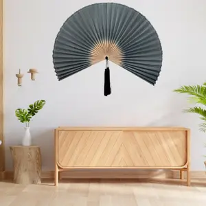 家の装飾スタイル竹ホット販売2024新しいデザインシンプルな自然卸売手折りたたみファン明るい色