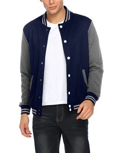 Venta caliente 100% Chaqueta Varsity de poliéster con logotipo frontal Popular y transpirable - Product Image 4