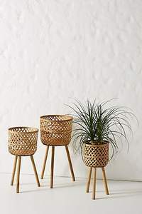 Jardinières décoratives faites à la main en rotin tissé fer Design personnalisé Pots de fleurs intérieurs et extérieurs Jardinières faites à la main - Product Image 3