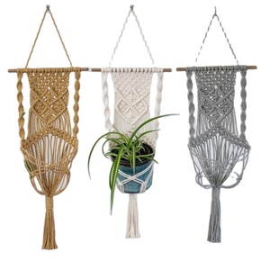 Hangers with Hooks Crochet Plant Hangers Boho Wall <b>Art</b> Decor Vintage Style Simple Minimalist| Boho Plant Customized <b>Macrame</b> Pla - Product Image 1