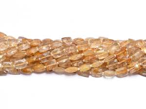 ลูกไก่สี่เหลี่ยมมุมฉากสีทองธรรมชาติลูกปัดอัญมณีหลวมขนาด5-9มม. ลูกปัดสีเหลืองทองสำหรับทำเครื่องประดับจำนวนมาก8" - Product Image 4