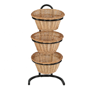 Soporte de pastel de mimbre Natural de Venta caliente para organizar estantes Artículo de almacenamiento de servicio pequeño Producto estándar superior Biodegradable - Product Image 3