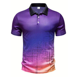 เสื้อโปโลแบบกำหนดเอง ขายส่ง ผู้ผลิต OEM ผู้จัดจำหน่าย เสื้อผ้าบุรุษแบบซับลิเมชั่น - Product Image 1