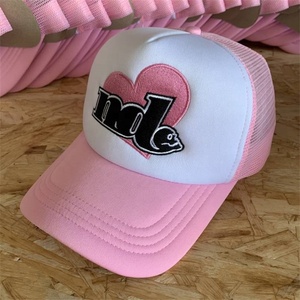 Casquette de camionneur de sport avec logo brodé 3D personnalisé de haute qualité Chapeau en mousse à mailles avec impression bouffante 3D de style vintage - Product Image 2