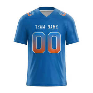 Camiseta de fútbol americano amarilla, morada y blanca personalizada, uniforme de equipo con nombre y número, malla transpirable corta, Unisex para adultos - Product Image 5