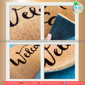 EL MEJOR PRODUCTO DE VENTAS Alfombrillas para interiores de Vietnam hechas a mano con fibra de coco ecológica y PVC duradero para un uso duradero - Product Image 2