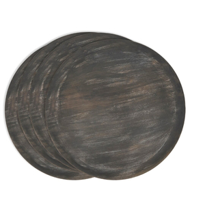 Placas de cargador de cena de alta calidad con forma y tamaño personalizados disponibles Placas de cargador de madera maciza a la venta - Product Image 3