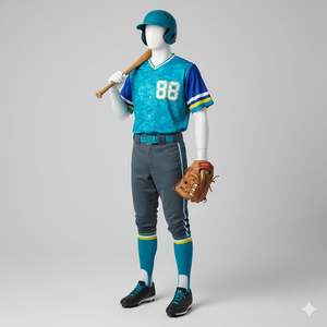 Tenues de baseball sur mesure haute performance pour équipes adultes, avec impression respirante à séchage rapide en polyester 100% - Product Image 5