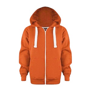 เสื้อกันหนาวมีฮู้ดแขนยาวสีพื้นเสื้อกันหนาวมีซิปสำหรับฤดูหนาว - Product Image 6