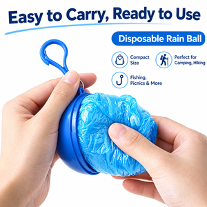 Poncho Antipioggia Compatto a Sfera con Portachiavi, Impermeabile, Portatile, <span class=keywords><strong>per</strong></span> Attività all'Aperto, Attrezzatura d'Emergenza <span class=keywords><strong>per</strong></span> Distributori Automatici - Product Image 4
