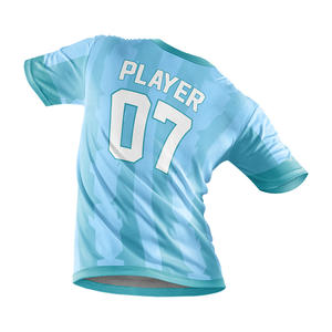 Maillots de football pour hommes personnalisés à prix avantageux, imprimés avec un slogan, manches courtes, 100% polyester, légers et extensibles - Product Image 2