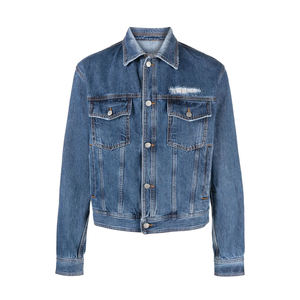 Chaqueta Vaquera Lisa Estampada en DTG de Alta Calidad para Hombre, la Más Vendida, para Invierno, Otoño, Moda Bordada, Servicio OEM - Product Image 1