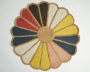 Cultivated Craftsmanship Handwoven Jute <b>Rug</b> Meticulously Designed Floor Use Infusing Natural Beauty Your Living <b>Space</b> Plush Pile - Product Image 3