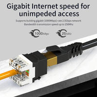 Conector modular RJ45 blindado universal para CAT5E CAT6 CAT6A CAT7