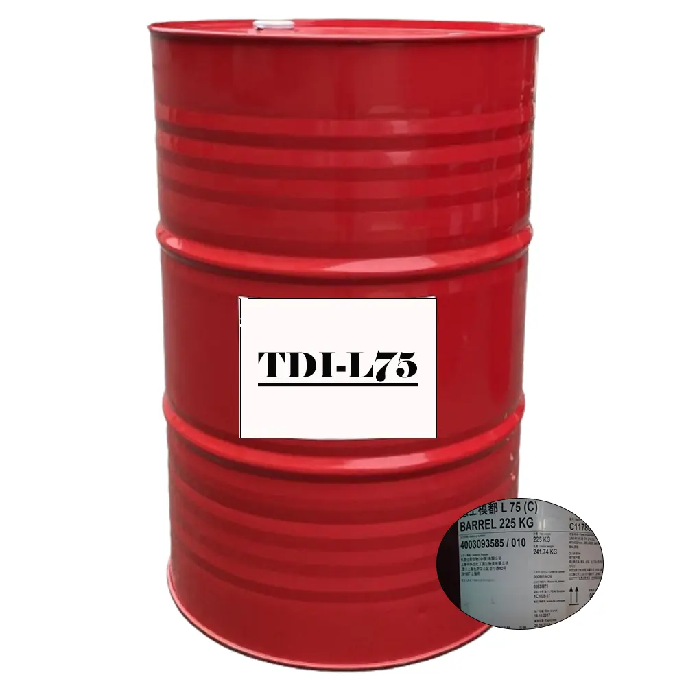 Matéria-prima de poliuretano TDI Desmodur L75 agente de cura à base de dois componentes cas 822-06-0 espumas PU, revestimentos e adesivos