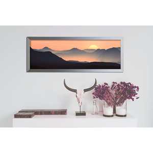 Cadre photo moderne en argent 30,5 x 91,5 cm, fabriqué en MDF, métal et alliage - Product Image 1