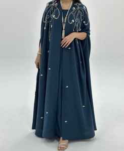 ชุดเดรสอาบายะห์มุสลิมสำหรับผู้หญิงชุดเดรสแม็กซี่ปักลายดอกไม้ยาวเต็มรูปแบบของอิสลามคอลเลกชั่นฮิญาบเดือนรอมฎอน - Product Image 6