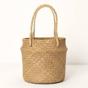 Bolsos de mano de algas marinas más vendidos, bolso de mano de algas marinas de menor costo, bolso de paja tejido sostenible - Product Image 4