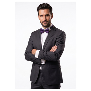 Chemise de smoking pour marié avec col à revers, double boutons de manchette, nœud papillon et ensemble de boutons de manchette - Product Image 4