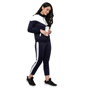 Survêtement de sport pour femmes de haute qualité conçu sur mesure couleur unie occidentale avec strass écologique conception personnalisée chaude - Product Image 5