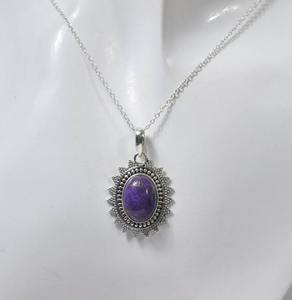 925 Sterling Silver Turquoise Gemstone Wholesale Pendentif Fine Jewelry Pendentif Avec 925 Timbre Argent Femmes Pendentif Bijoux - Product Image 2