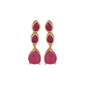 Colorstone Necklaces, Gold Plated, Fashion Necklaces, Traditional & <b>Wedding</b> <b>Gift</b> for Women, Brass, Chapado En Oro Oro Laminado - Product Image 5