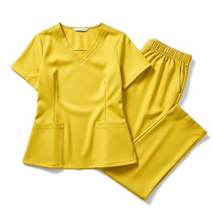 Ensembles de survêtement respirant Logo personnalisé femmes gommage Stretch docteur gommages médicaux uniformes d'hôpital infirmier gommages ensembles d'uniformes - Product Image 5