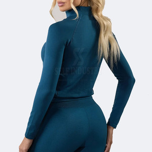 Chaqueta de Yoga ligera de alta calidad para mujer, diseño único con ropa deportiva transpirable sin costuras para el logotipo frontal del gimnasio - Product Image 3