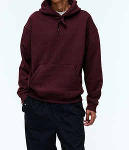 Primavera de alta calidad de Color sólido con capucha Casual en blanco logotipo personalizado diseño hombres sudaderas con capucha más conjunto de jersey de lana - Product Image 6