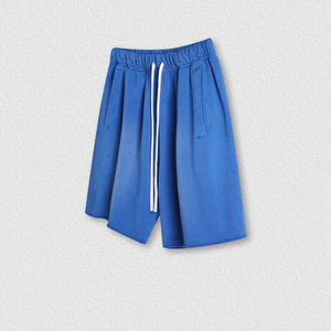 Shorts décontractés délavés à l'acide vintage pour hommes, coton épais, jogging, motif uni, tailles XS 3XL, style streetwear - Product Image 3