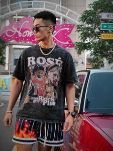 Shorts de basket-ball pour hommes, style streetwear, décontractés, pour l'entraînement, athlétiques, en maille, imprimé graphique flamme, respirants, service OEM - Product Image 3