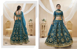 Lehengha choli คอลเล็คชั่นพิเศษ georgette กับนักออกแบบปักสี่ลำดับและนักออกแบบ latkan - Product Image 3