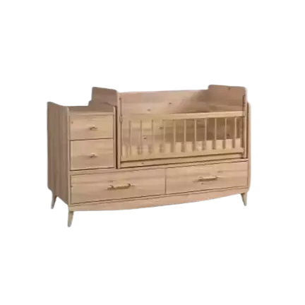 Lit d'enfant Lits pour bébé Lit pour tout-petits Lit en bois Marron avec étagères