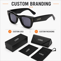 Lunettes de soleil carrées en acétate Mellume avec logo personnalisé, polarisées UV400, monture épaisse pour hommes et femmes, vente en gros, OEM, marque privée