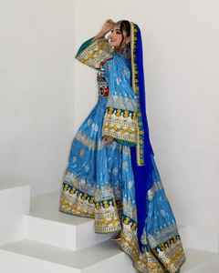 ชุดเดรสคาชิอัฟกานวินเทจทำด้วยมือชุดเดรสลำลองปักลายวัฒนธรรมผ้า Pashtun แบบดั้งเดิมสำหรับผู้หญิงสวมใส่ในงานเทศกาล - Product Image 2