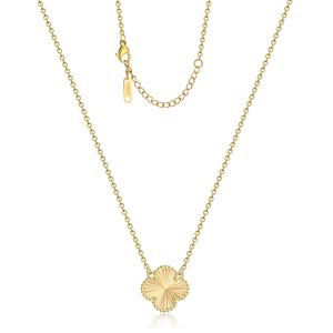 Collar con Colgante de Trébol de Cuatro Hojas Chapado en Oro de 18K de Acero Inoxidable al por Mayor para Mujer, Joyería Sencilla de la Suerte, Regalos - Product Image 3