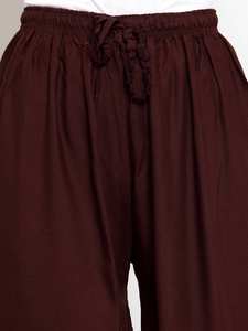 กางเกงขายาวลายดอกไม้ผ้าเรยอน เอวยางยืด ทรงขาบาน ความยาวระดับข้อเท้า ใส่สบายสำหรับฤดูร้อน ไม่ยับ สำหรับผู้หญิง - Product Image 5