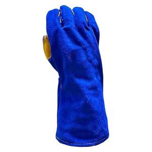 Gants de soudage en cuir à double sécurité pour soudeurs de construction, résistance à la chaleur, gants de sécurité personnalisés non rigides, imperméables et antidérapants - Product Image 2