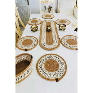 Premium 90% Polyester 10% Cotton Multi-Color 1-Piece <b>Round</b> <b>Placemat</b> Set 33 X 33 Inches - Product Image 2