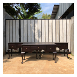 Console de luxe en acajou, meuble classique pour couloir et entrée avec finition artisanale - Product Image 3