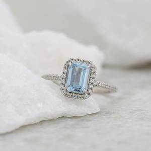 Anillo de Plata de Ley 925 Hecho a Mano con Piedra Preciosa de Aguamarina Corte Cojín Modelo 003 |   Anillo de Cóctel con Gemas Mehrajudin, Joyería India Fina - Product Image 2